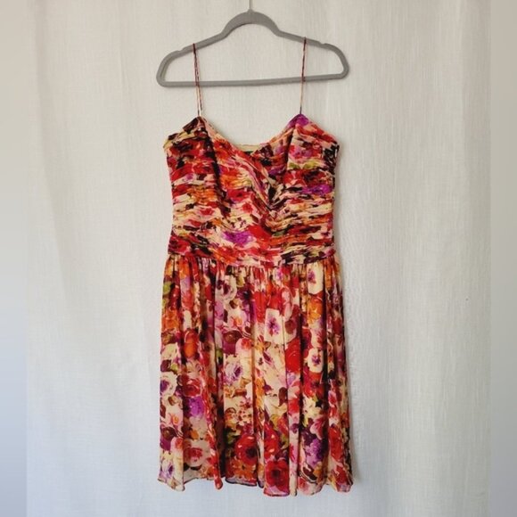 Lauren Ralph Lauren gathered Georgette dress size 14 - Picture 1 of 6